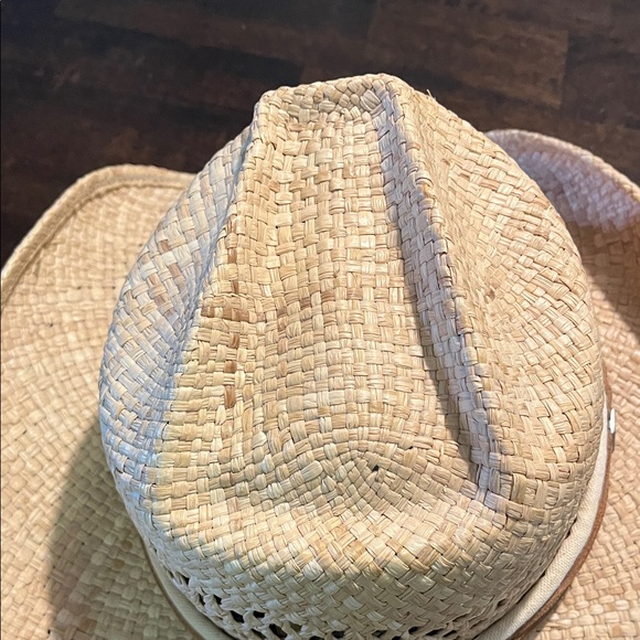 Shady Brady hat Woven Straw Western Hat with Braided Leather Band - Picture 4 of 12